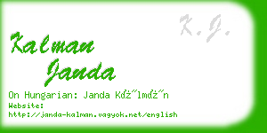 kalman janda business card